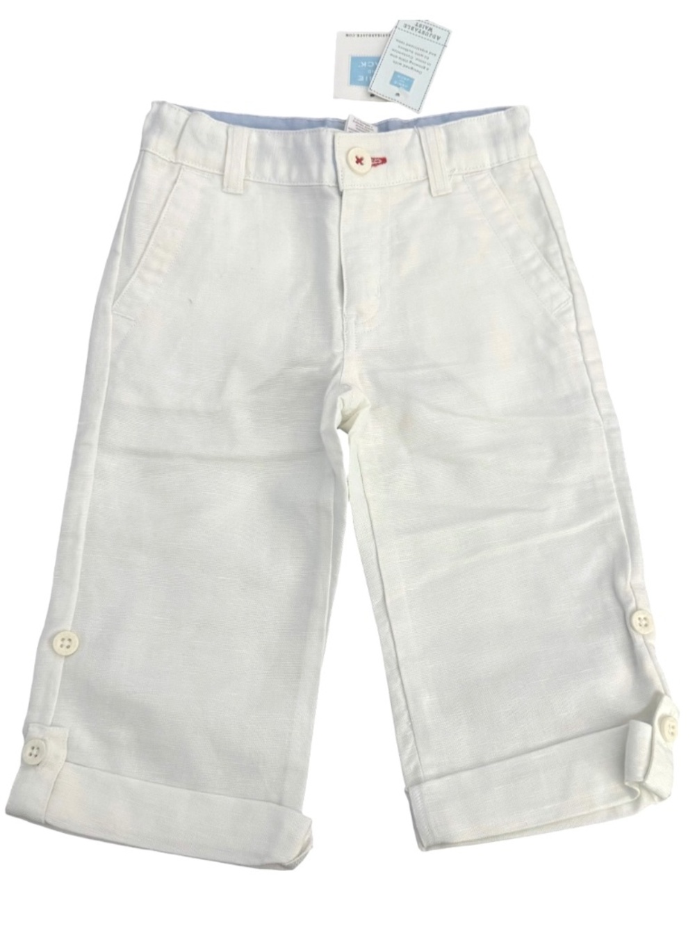 NWT Janie and Jack White Linen Pants Boys 2T
